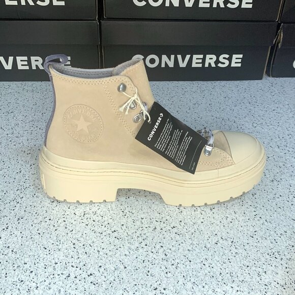 Converse Chuck Taylor All Star Lugged Heel WATERPROOF Platform Boots 8.5 - Picture 2 of 6